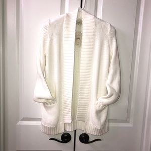 LOFT White Cardigan